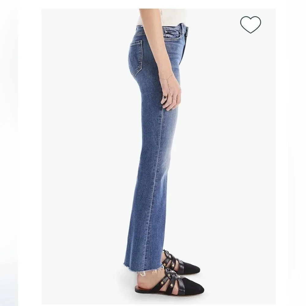 Mother The Weekender Fray size 32 Denim Blue Jeans Walking On Coals